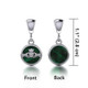 Claddagh Emerald Glass Necklace Measure On Keilys.com