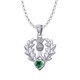 Thistle Silver Pendant with Heart Gemstone with Chain Keilys.com