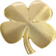 RE7845 Brass Four Leaf Clover Wall Hanging by Robert Emmet Co. Front view Keilys.com