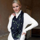 Patrick Francis Navy Shamrock Sprig Scarf Keilys.com