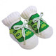 T7237-OS Baby Green/White Newborn Shamrock Booties Shop online on Keilys.com