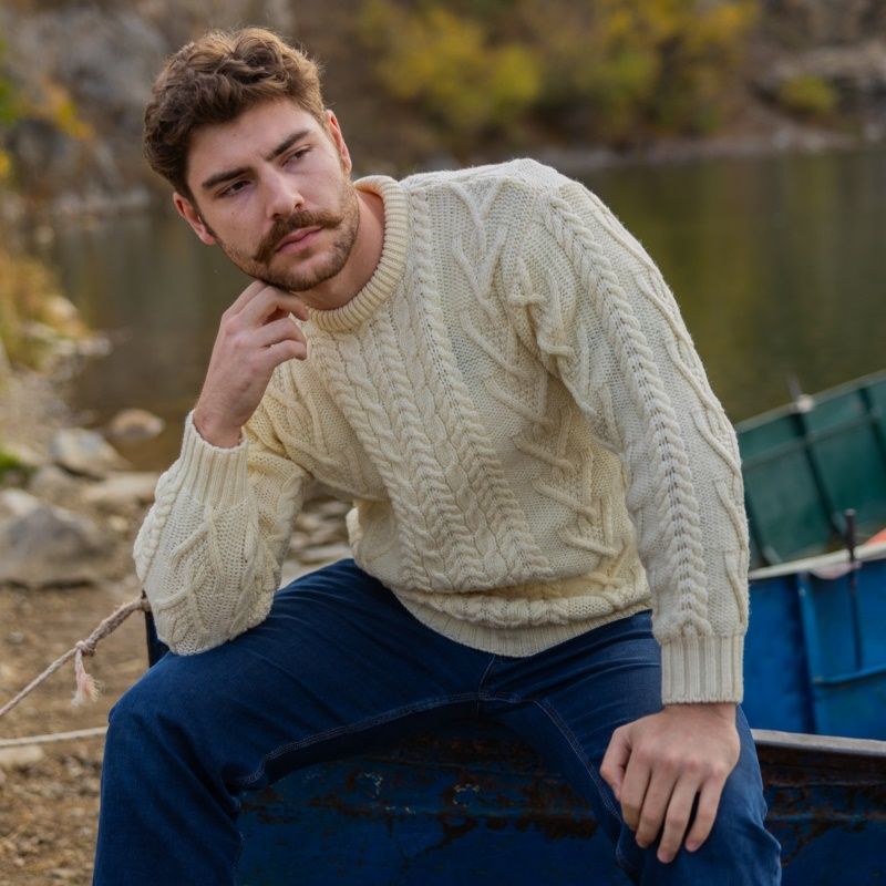 Irish Aran Crew Neck | Keilys.com