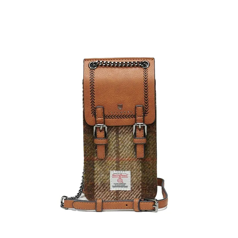 BARRIE THISTLE LOGO SWEAT 最高級カシミヤロゴパッチ S Islander Handcrafted Harris Tweed Phone Purse