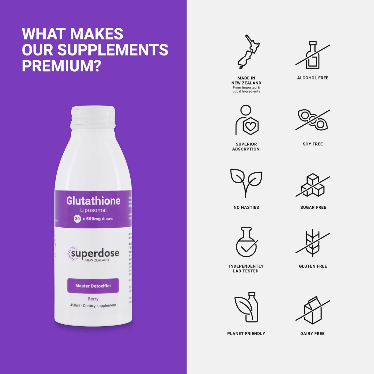 Glutathione 500mg Liposomal Superdose