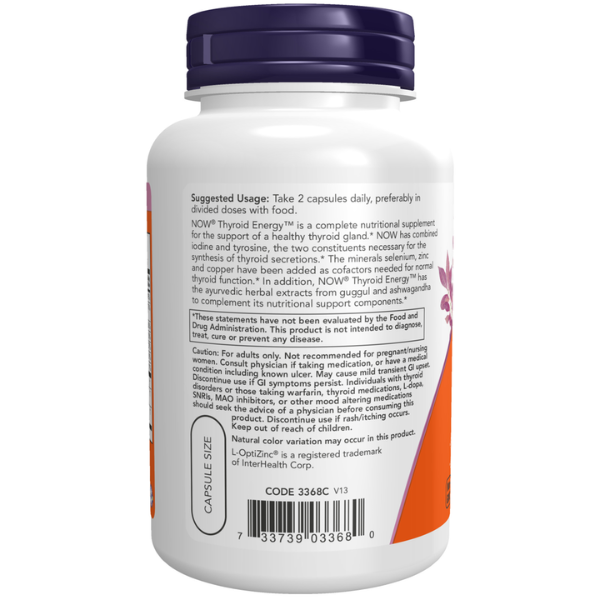 Complément Alimentaire Thyroid Energy De Now Foods - 90 Gélules, Neuf, Origine USA