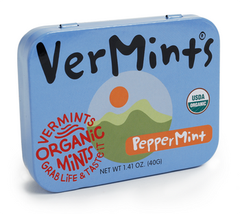 VerMints Organic Peppermint - 6 x 40g Tin Pack