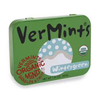 VerMints Organic Wintergreen - 6 x 40g Tin Pack