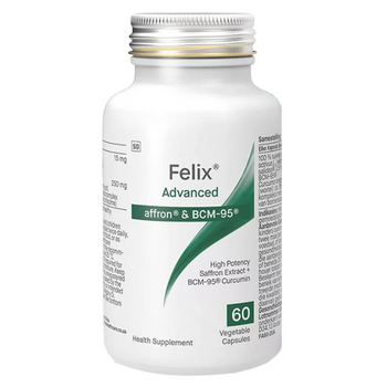 Felix Advanced (100% Pure Saffron Extract with BCM95) - 60 Vege Capsules Felix Advanced (100% Pure Saffron Extract with BCM95) - 60 Vege Capsules