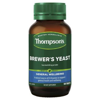 Thompson's Brewers Yeast 500mg - 100 Tablets Thompson's Brewers Yeast 500mg - 100 Tablets