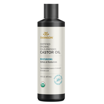 Swanson Castor Oil (Certified Organic Cold-Pressed) - 473ml