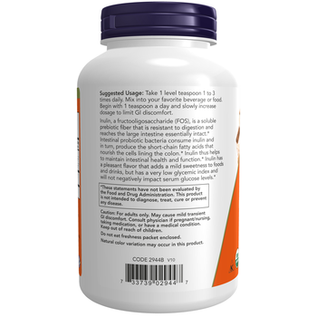 Inulin Prebiotic FOS powder (Certified Organic) 227g Inulin Prebiotic FOS powder (Certified Organic) 227g