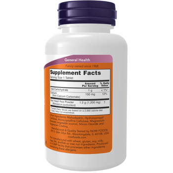NOW Foods Red Yeast Rice 1200mg - 60 Tablets NOW Foods Red Yeast Rice 1200mg - 60 Tablets