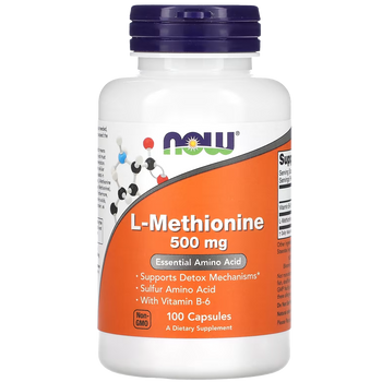L-Methionine 500mg (with vitamin B6) - 100 Capsules L-Methionine 500mg (with vitamin B6) - 100 Capsules