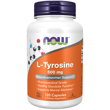 L-Tyrosine 500mg (Neurotransmitter Support) - 120 Vege Capsules L-Tyrosine 500mg (Neurotransmitter Support) - 120 Vege Capsules