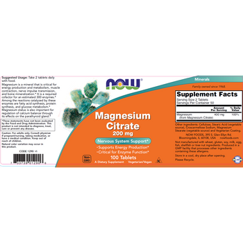 Magnesium Citrate 200mg - 100 Tablets Magnesium Citrate 200mg - 100 Tablets