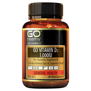 GO Vitamin D3 1,000IU - 90 Vege Capsules GO Vitamin D3 1,000IU - 90 Vege Capsules