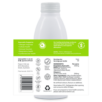 Poten-C Superdose Liposomal Quercetin 250mg - 450ml 