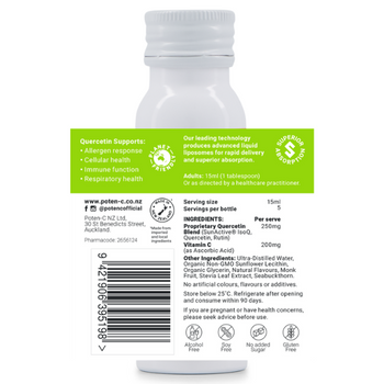 Poten-C Superdose Liposomal Quercetin 250mg - 75ml