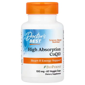 Doctor's Best High Absorption CoQ10 with BioPerine 100mg - 60 Vege Capsules  Doctor's Best High Absorption CoQ10 with BioPerine 100mg - 60 Vege Capsules