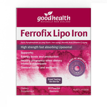 Good Health Ferrofix Lipo Iron Sachets - 20 Sachets Good Health Ferrofix Lipo Iron Sachets - 20 Sachets