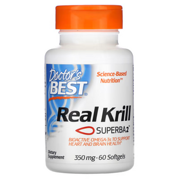 Doctors Best Real Krill 350mg (Highly Bioactive Omega-3s) - 60 Softgels Doctors Best Real Krill 350mg (Highly Bioactive Omega-3s) - 60 Softgels