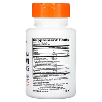 Doctor's Best Natural Vision Enhancers - 60 Softgels