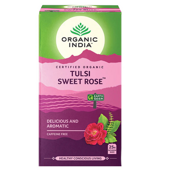 Organic Indisa Tulsi Sweet Rose Tea - 25 Infusion Bags