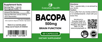 Bacopa Extract 500mg - 60 Vege Capsules