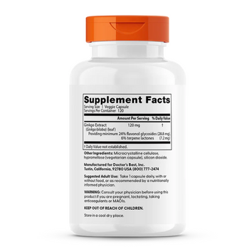 Ginkgo (Extra Strength) 120mg - 120 Vege Capsules