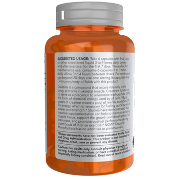 Creatine Monohydrate 750mg - 120 Vege Capsules