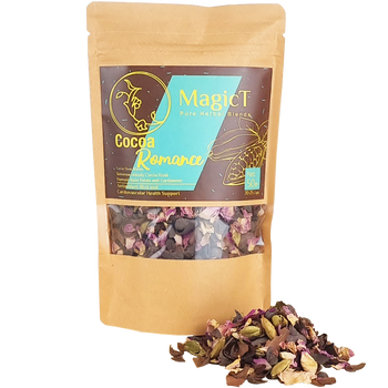 Cocoa Romance 50g Pouch (Solomon Island Cocoa Husk, Rose Petals and Cardamom)