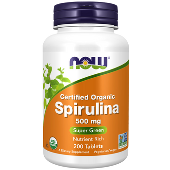 Spirulina (Certified Organic) 500mg, 200 Tablets