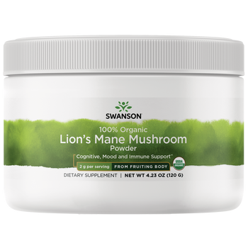 Lion's Mane Mushroom 2000mg 100% Organic Powder 120gm