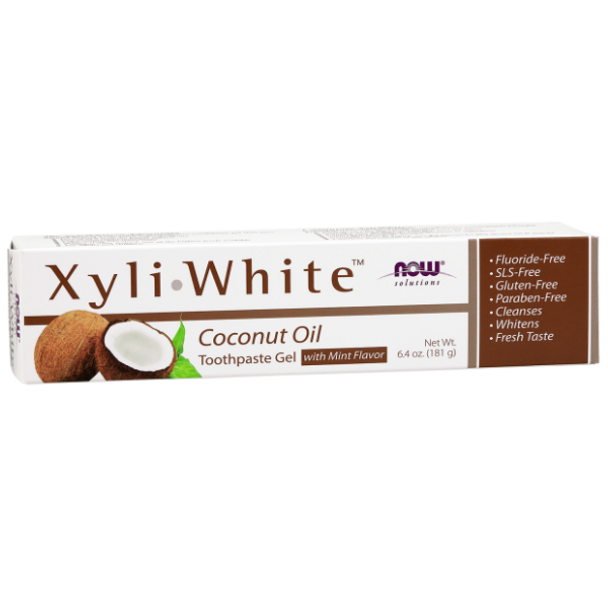 NOW Foods XyliWhite Toothpaste Gel (Coconut Oil, Mint Flavor)