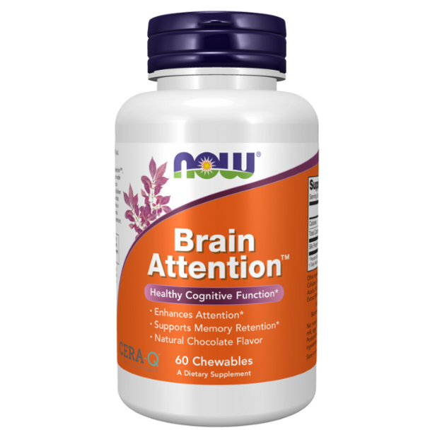 Now foods Brain Attention (Cognitive Support) - 60 Chewable's