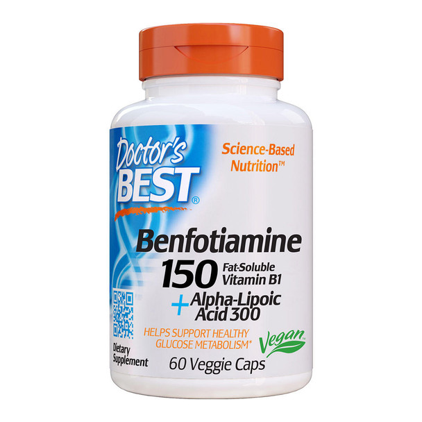 Doctor's Best Benfotiamine 150 + Alpha-Lipoic Acid 300 - 60 Vege Capsules