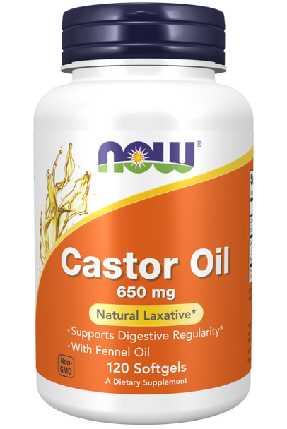Castor Oil (Digestive Regularity) 650 mg - 120 Softgels