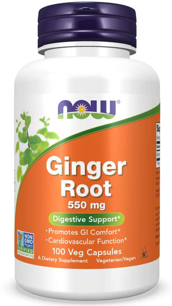 Ginger Root 550mg - 100 Veg Capsules