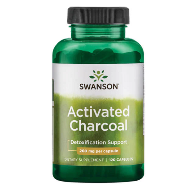 Swanson Activated Charcoal 260mg - 120 Capsules
