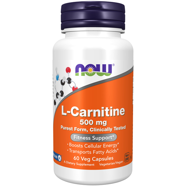 Now Foods L-Carnitine (Fitness Support) 500mg - 60 Vege Capsules