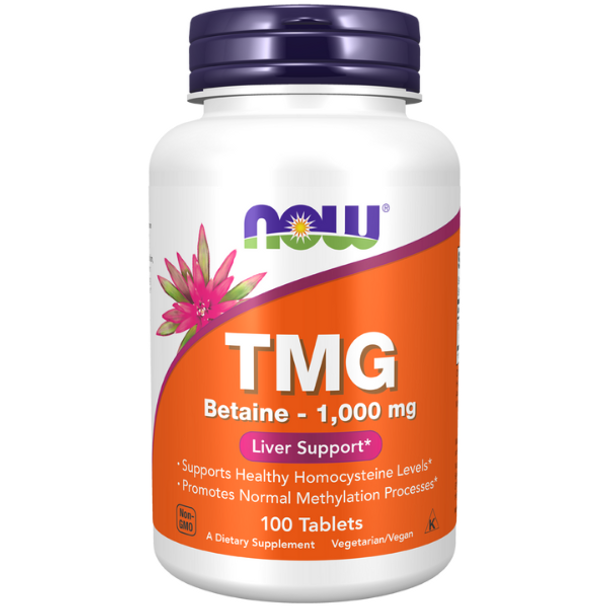 NOW Foods TMG (Trimethylglycine) 1000mg - 100 Tablets