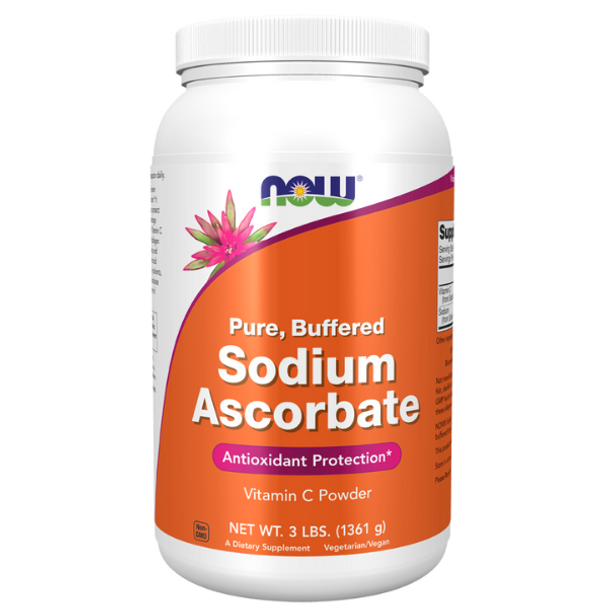 NOW Foods Sodium Ascorbate Powder (Pure, Buffered Vitamin C) - 1361g 