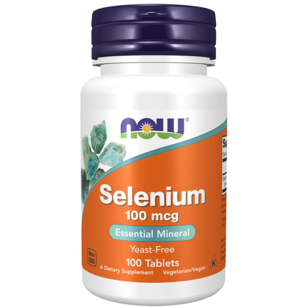 NOW Foods Selenium 100mcg (Yeast Free) - 100 Tablets 