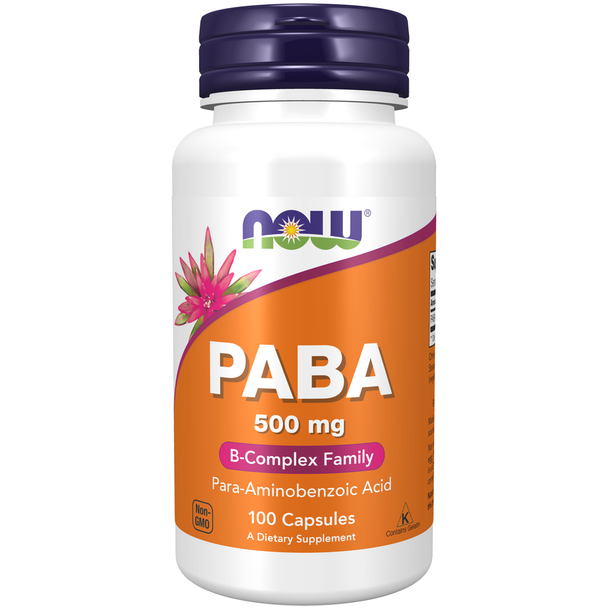 NOW Foods PABA 500mg - 100 Capsules