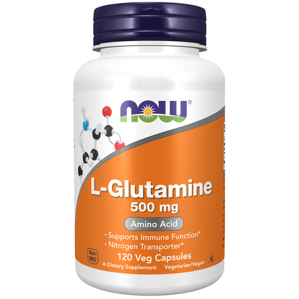 NOW Foods L-Glutamine 500mg - 120 Vege Capsules