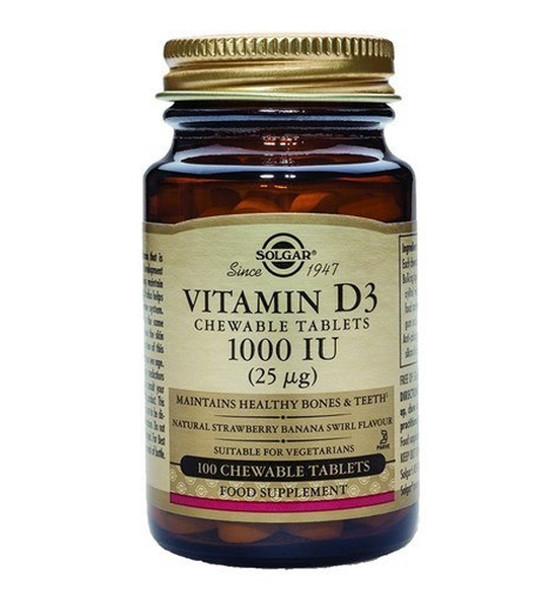 Vitamin D3 1000 IU - 100 Chewable Tablets
