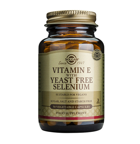 Vitamin E with Yeast Free Selenium - 50 Vege Capsules