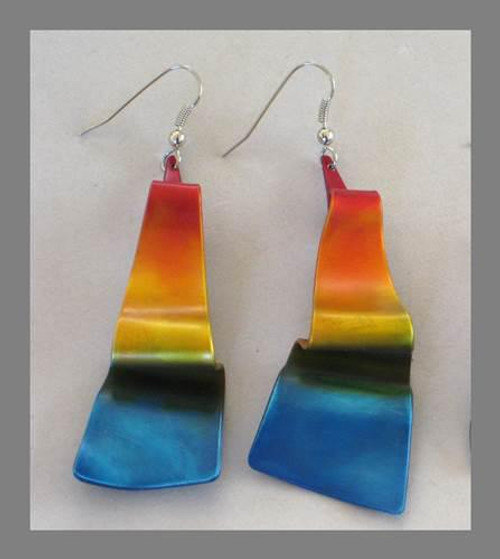 SCE Rainbow Fade-Dyed Anodized Aluminum Earrings