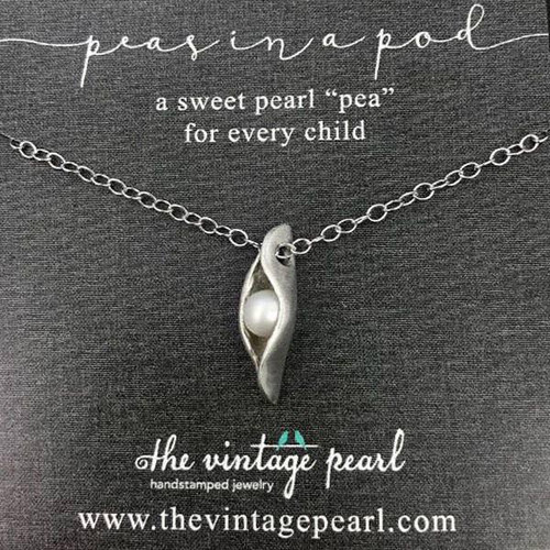 Sweet Pea Freshwater Pearl & Pewter Necklace - 4 Options!