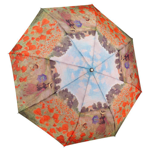 Monet Poppy Field Folding Umbrella